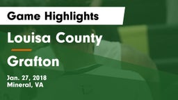 Louisa County  vs Grafton  Game Highlights - Jan. 27, 2018