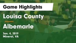 Louisa County  vs Albemarle  Game Highlights - Jan. 4, 2019