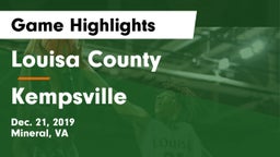 Louisa County  vs Kempsville  Game Highlights - Dec. 21, 2019