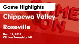 Chippewa Valley  vs Roseville  Game Highlights - Dec. 11, 2018