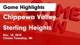 Chippewa Valley  vs Sterling Heights Game Highlights - Dec. 18, 2018