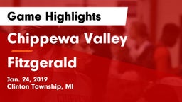 Chippewa Valley  vs Fitzgerald  Game Highlights - Jan. 24, 2019