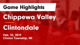 Chippewa Valley  vs Clintondale  Game Highlights - Feb. 22, 2019