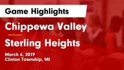 Chippewa Valley  vs Sterling Heights Game Highlights - March 6, 2019
