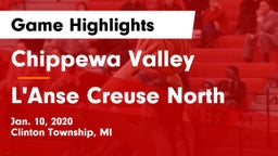 Chippewa Valley  vs L'Anse Creuse North  Game Highlights - Jan. 10, 2020