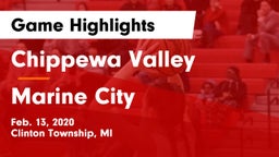Chippewa Valley  vs Marine City  Game Highlights - Feb. 13, 2020