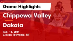 Chippewa Valley  vs Dakota  Game Highlights - Feb. 11, 2021