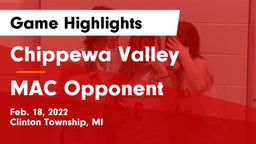 Chippewa Valley  vs MAC Opponent Game Highlights - Feb. 18, 2022