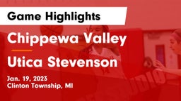 Chippewa Valley  vs Utica Stevenson  Game Highlights - Jan. 19, 2023