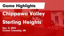 Chippewa Valley  vs Sterling Heights  Game Highlights - Dec. 8, 2023