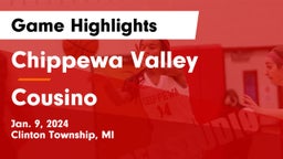 Chippewa Valley  vs Cousino  Game Highlights - Jan. 9, 2024