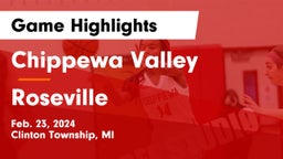 Chippewa Valley  vs Roseville  Game Highlights - Feb. 23, 2024