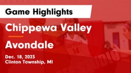 Chippewa Valley  vs Avondale  Game Highlights - Dec. 18, 2023