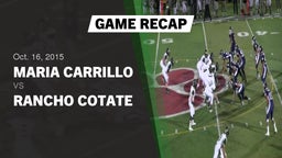 Recap: Maria Carrillo  vs. Rancho Cotate  2015