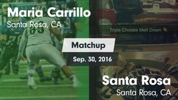 Matchup: Maria Carrillo High vs. Santa Rosa  2016