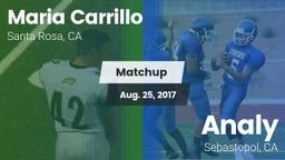 Matchup: Maria Carrillo High vs. Analy  2017