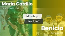 Matchup: Maria Carrillo High vs. Benicia  2017