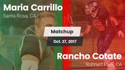 Matchup: Maria Carrillo High vs. Rancho Cotate  2017