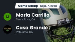 Recap: Maria Carrillo  vs. Casa Grande  2018