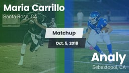 Matchup: Maria Carrillo High vs. Analy  2018