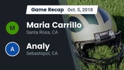 Recap: Maria Carrillo  vs. Analy  2018
