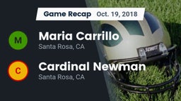 Recap: Maria Carrillo  vs. Cardinal Newman  2018