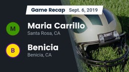 Recap: Maria Carrillo  vs. Benicia  2019