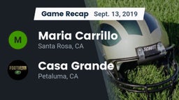 Recap: Maria Carrillo  vs. Casa Grande  2019