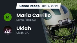 Recap: Maria Carrillo  vs. Ukiah  2019