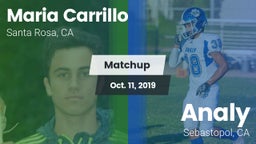 Matchup: Maria Carrillo High vs. Analy  2019