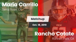 Matchup: Maria Carrillo High vs. Rancho Cotate  2019