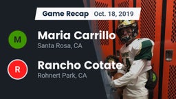 Recap: Maria Carrillo  vs. Rancho Cotate  2019