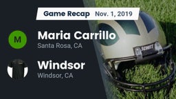 Recap: Maria Carrillo  vs. Windsor  2019