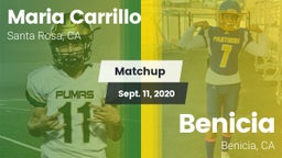 Matchup: Maria Carrillo High vs. Benicia  2020