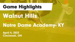 Walnut Hills  vs Notre Dame Academy- KY Game Highlights - April 4, 2023