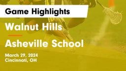 Walnut Hills  vs Asheville School Game Highlights - March 29, 2024