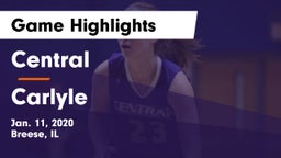 Central  vs Carlyle  Game Highlights - Jan. 11, 2020