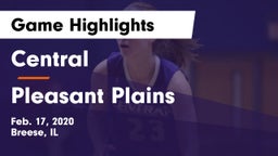 Central  vs Pleasant Plains Game Highlights - Feb. 17, 2020
