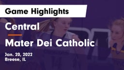 Central  vs Mater Dei Catholic  Game Highlights - Jan. 20, 2022