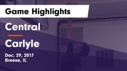 Central  vs Carlyle  Game Highlights - Dec. 29, 2017