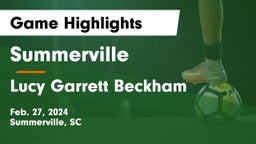 Summerville  vs Lucy Garrett Beckham  Game Highlights - Feb. 27, 2024