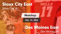 Matchup: Sioux City East vs. Des Moines East  2016