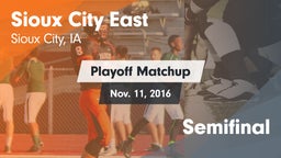Matchup: Sioux City East vs. Semifinal 2016