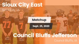 Matchup: Sioux City East vs. Council Bluffs Jefferson  2020