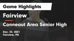 Fairview  vs Conneaut Area Senior High Game Highlights - Dec. 22, 2021