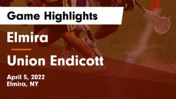 Elmira  vs Union Endicott Game Highlights - April 5, 2022