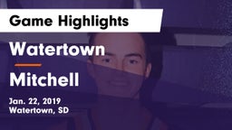 Watertown  vs Mitchell  Game Highlights - Jan. 22, 2019