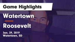 Watertown  vs Roosevelt  Game Highlights - Jan. 29, 2019