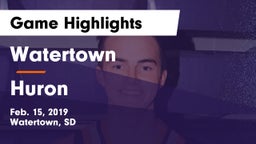 Watertown  vs Huron  Game Highlights - Feb. 15, 2019