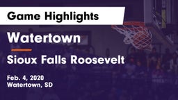 Watertown  vs Sioux Falls Roosevelt  Game Highlights - Feb. 4, 2020